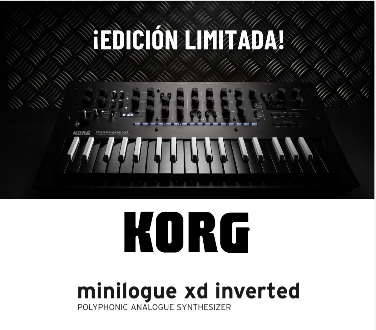 Minilogue XD inverted de Korg ¡EDICIÓN LIMITADA! - Nueva Letusa